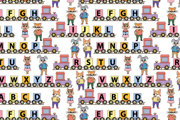 Alphabet Train Pattern for Creative Projects