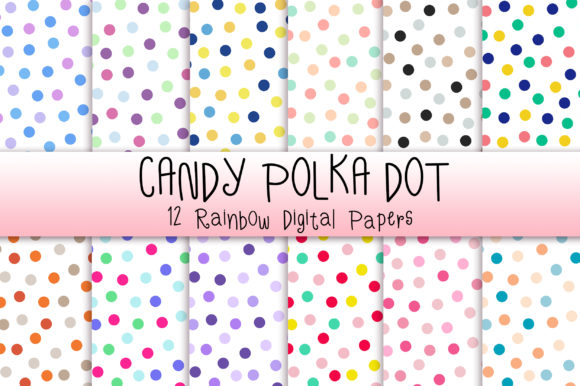 Candy Polka Dot Background: A Versatile Digital Paper Collection for Creative Projects