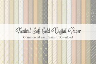 Elevating Design Projects with Neutral and Soft Gold Digital Paper