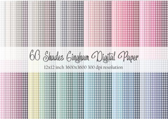 Gingham Digital Paper Set