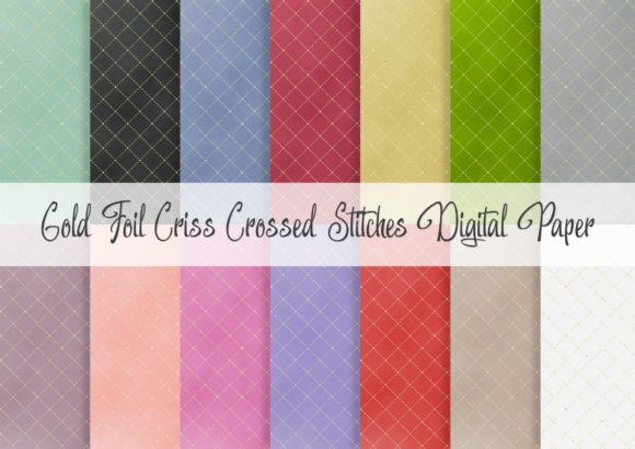 Gold Foil Criss Crossed Digital Paper: Elevate Your Creative Projects with Elegant Design Resources