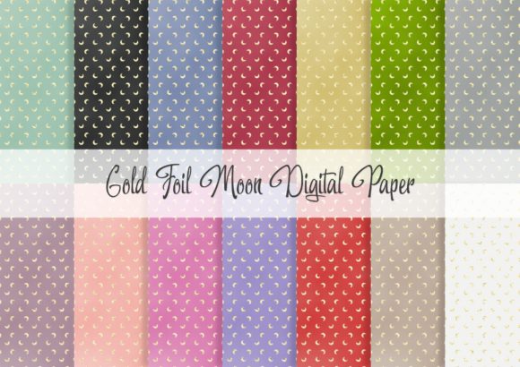 Gold Foil Moon Digital Paper: A Creative Companion for Thoughtful Makers