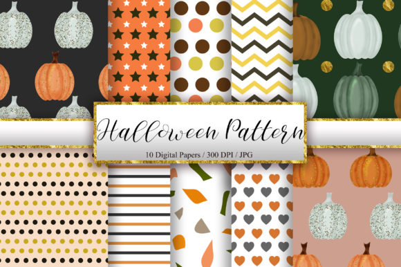 Halloween Seamless Pattern Digital Paper: Elevate Your Seasonal Projects with Endless Creative Possibilities