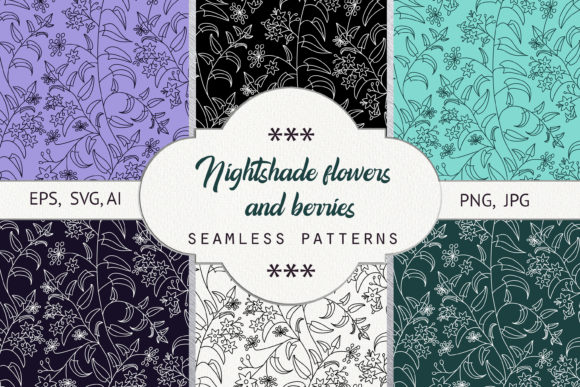 Nightshade. Seamless Patterns: A Practical Guide to Versatile Floral Designs for Creative Workflows
