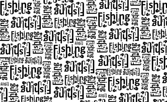 Paper Warp with Fishing Pattern Black for Digital Design