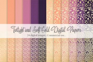 Twilight and Soft Gold Digital Paper – Design Essentials for Digital Crafting