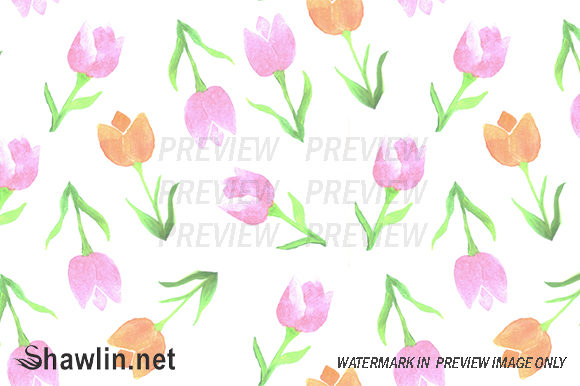 Watercolor Tulips Background: A Versatile Design Resource for Modern Creatives